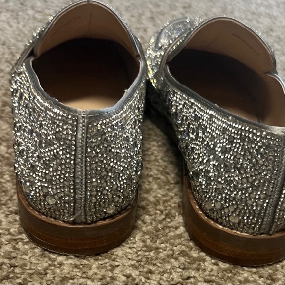 Betsey Johnson Glittering Silver Loafers - Picture 3 of 5